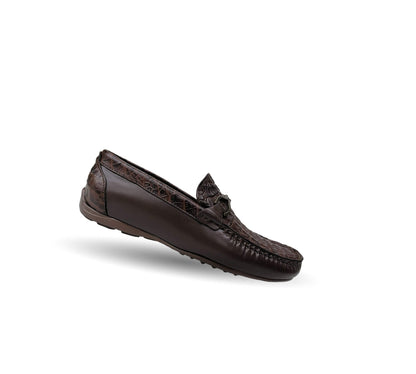 Zapato Casual tipo Driver de piel Camo 1374 Café para hombre