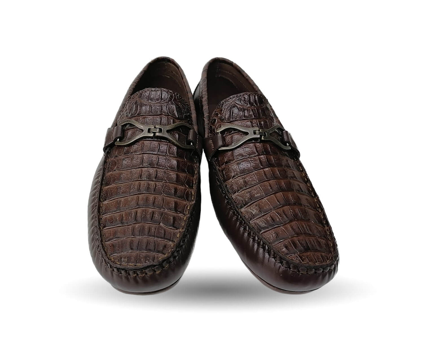 Zapato Casual tipo Driver de piel Camo 1374 Café para hombre