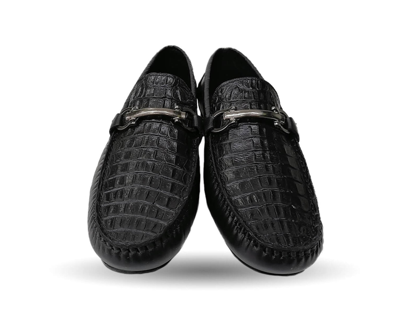 Zapato Casual tipo Driver de piel Camo 1374 Negro para hombre