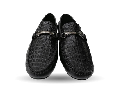 Zapato Casual tipo Driver de piel Camo 1374 Negro para hombre