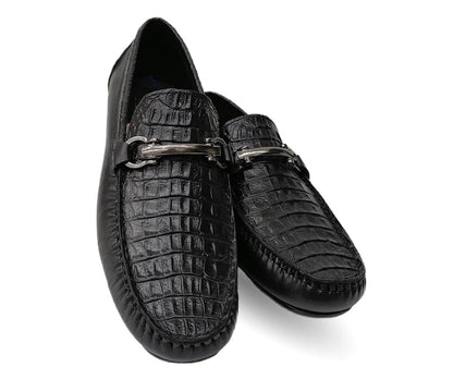 Zapato Casual tipo Driver de piel Camo 1374 Negro para hombre