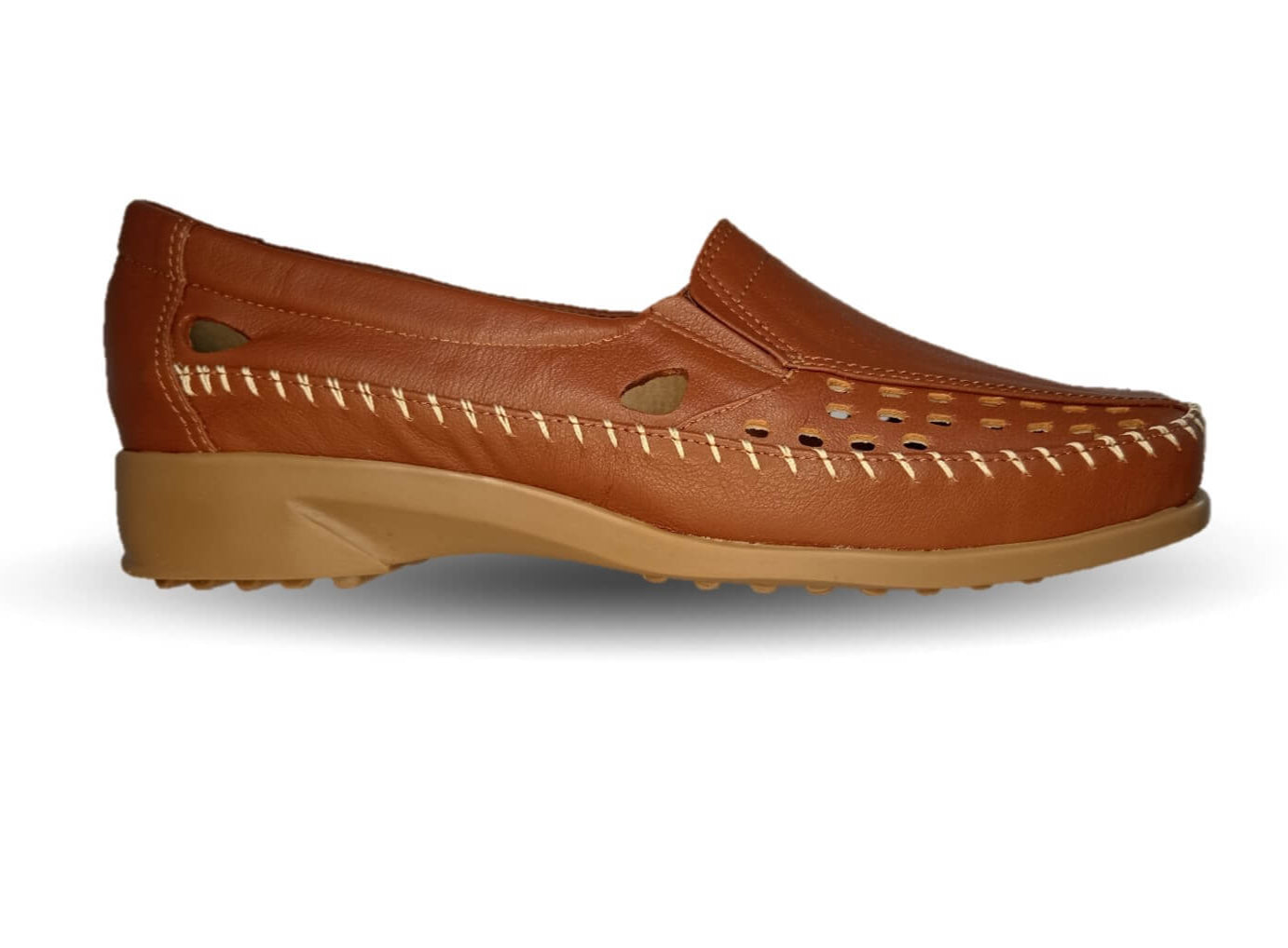 Zapato de Confort y Casual abierto de piel de ternera con Shock Point Capricho 15020 Líbano para mujer