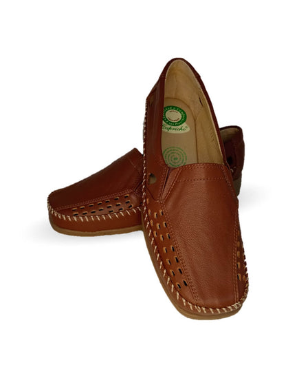 Zapato de Confort y Casual abierto de piel de ternera con Shock Point Capricho 15020 Líbano para mujer