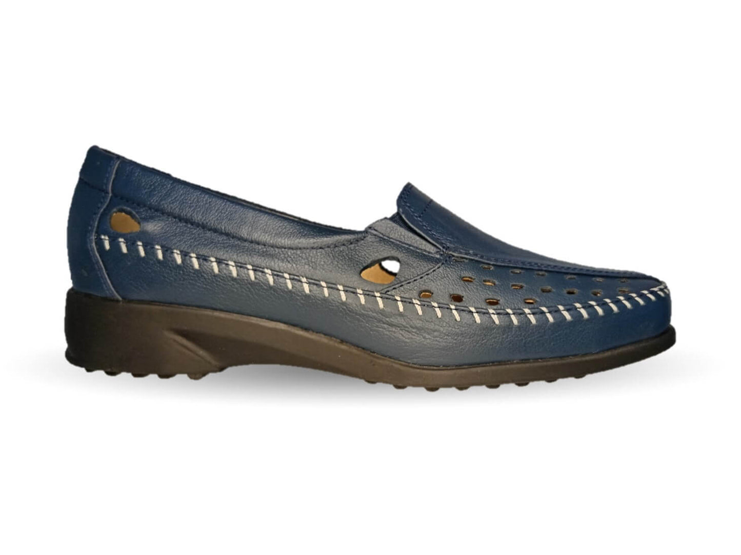 Zapato de Confort y Casual abierto de piel de ternera con Shock Point Capricho 15020 Oceanía para mujer