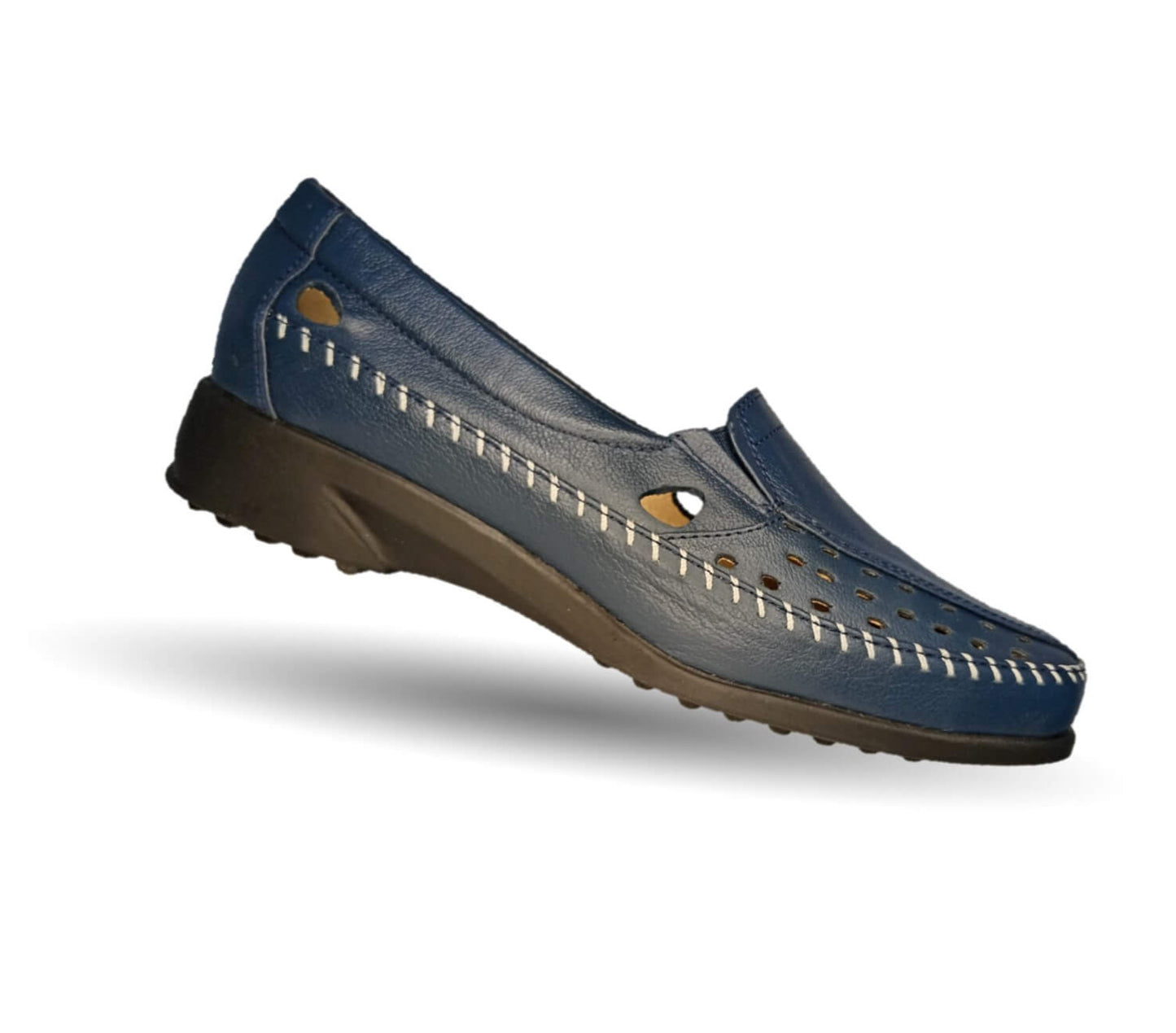 Zapato de Confort y Casual abierto de piel de ternera con Shock Point Capricho 15020 Oceanía para mujer