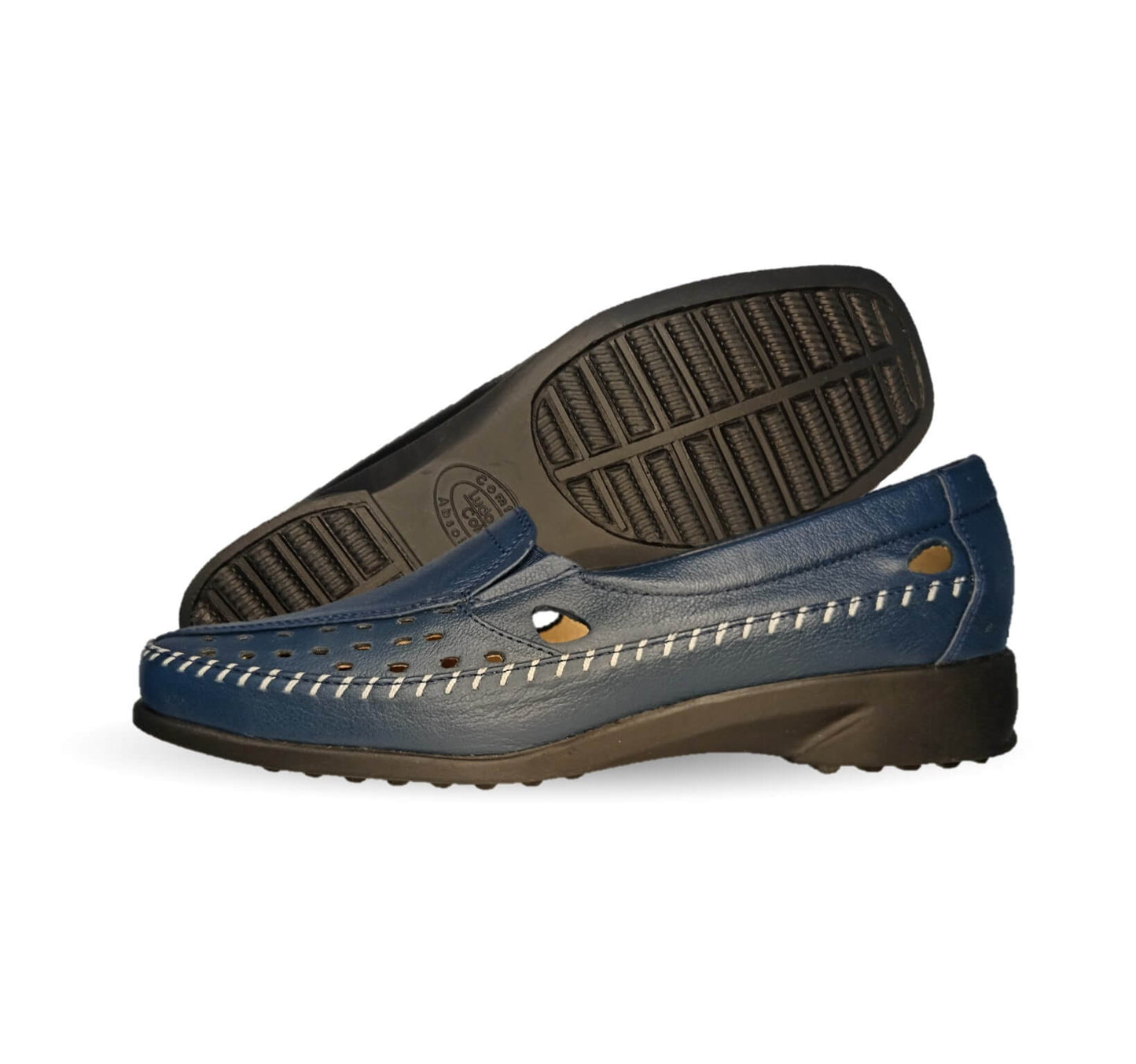 Zapato de Confort y Casual abierto de piel de ternera con Shock Point Capricho 15020 Oceanía para mujer