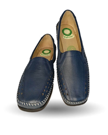 Zapato de Confort y Casual abierto de piel de ternera con Shock Point Capricho 15020 Oceanía para mujer