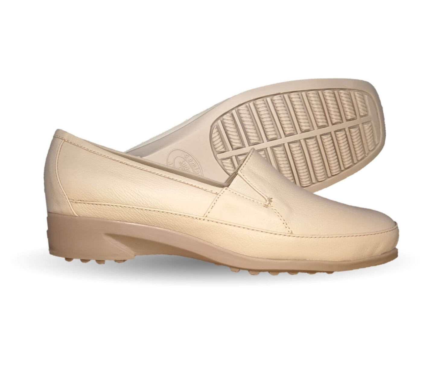 Zapato de Confort y Casual de piel de ternera con Shock Point Capricho 15066 Pistache para mujer
