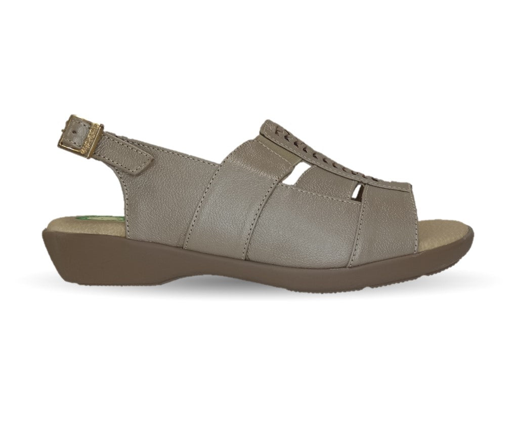 Sandalia de Confort de piel de ternera con Shock Point Capricho 16273 Patina para mujer