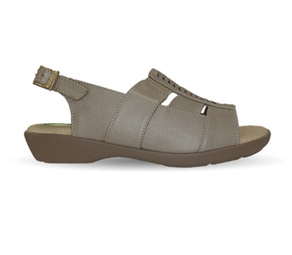 Sandalia de Confort de piel de ternera con Shock Point Capricho 16273 Patina para mujer