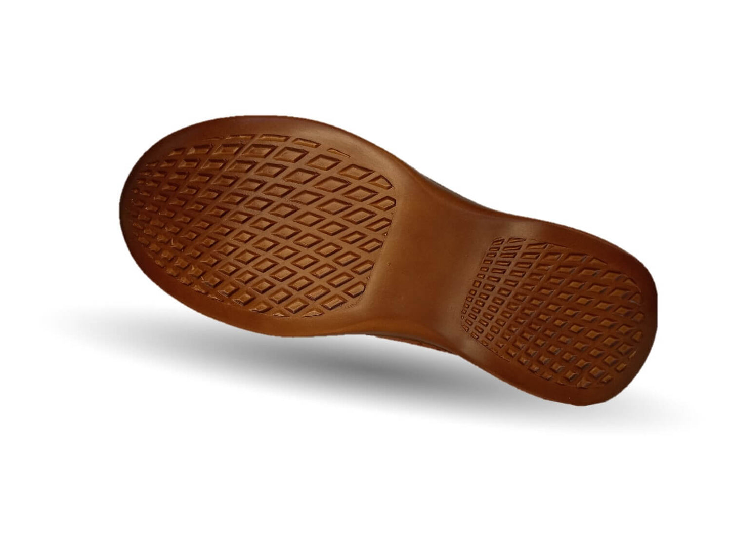 Zapato de Confort y Casual de piel de ternera con suela extra ligera y Shock Point Capricho 23017 Brandy para mujer