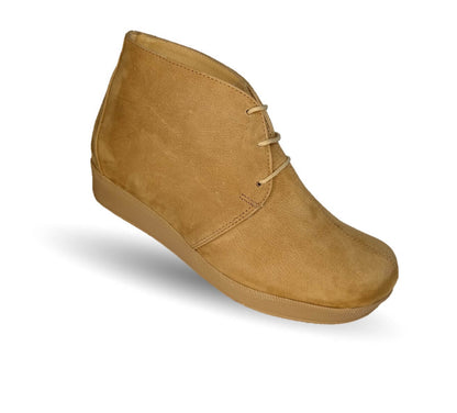 Zapato tipo Botín de Confort y Casual de piel de ternera con Shock Point Capricho 5142 Nobuck Topo para mujer