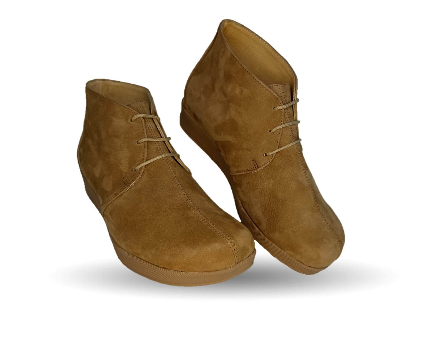 Zapato tipo Botín de Confort y Casual de piel de ternera con Shock Point Capricho 5142 Nobuck Topo para mujer