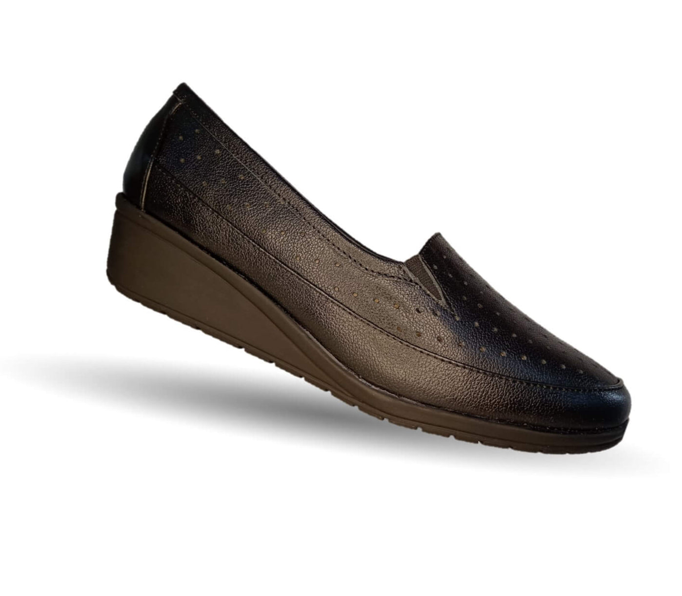Zapato de Confort y Casual de piel de ternera con Shock Point Capricho 6041 Negro para mujer