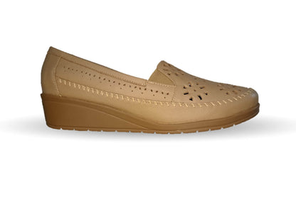 Zapato de Confort y Casual de piel de ternera con Shock Point Capricho 6254 Roca para mujer