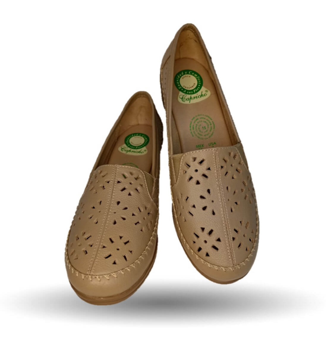 Zapato de Confort y Casual de piel de ternera con Shock Point Capricho 6254 Roca para mujer