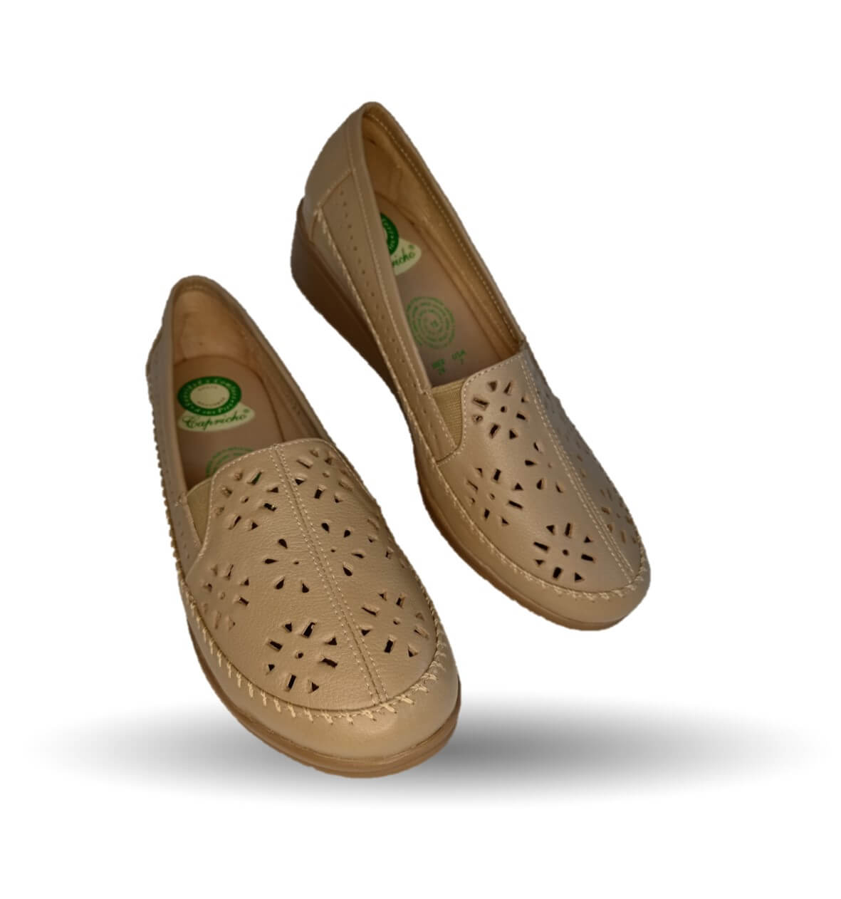 Zapato de Confort y Casual de piel de ternera con Shock Point Capricho 6254 Roca para mujer