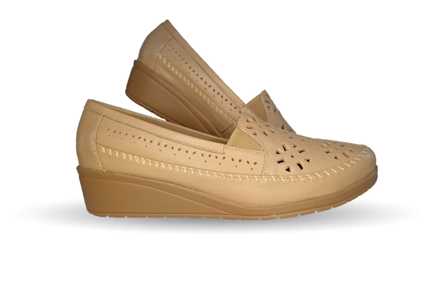 Zapato de Confort y Casual de piel de ternera con Shock Point Capricho 6254 Roca para mujer