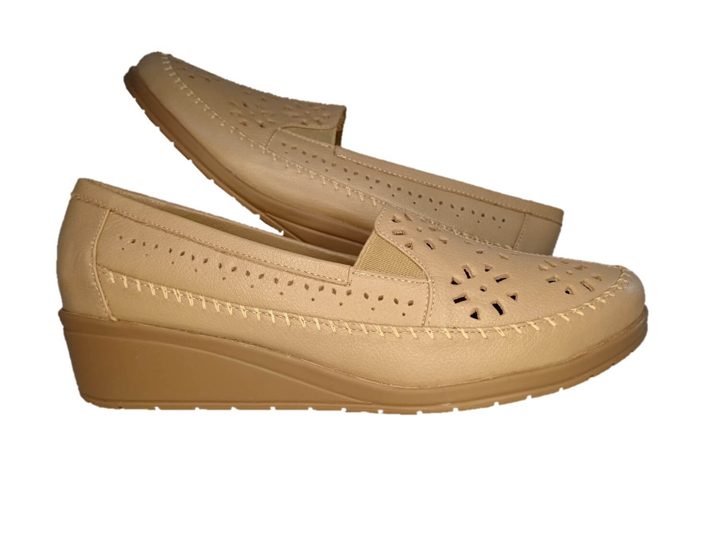 Zapato de Confort y Casual de piel de ternera con Shock Point Capricho 6254 Roca para mujer