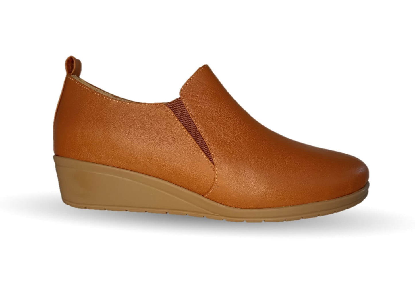 Zapato tipo Botín de Confort y Casual de piel de ternera con Shock Point Capricho 6258 Brandy para mujer