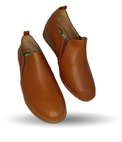 Zapato tipo Botín de Confort y Casual de piel de ternera con Shock Point Capricho 6258 Brandy para mujer