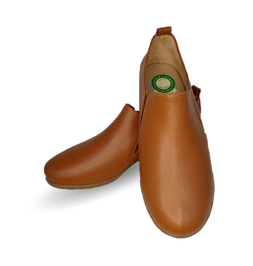 Zapato tipo Botín de Confort y Casual de piel de ternera con Shock Point Capricho 6258 Brandy para mujer