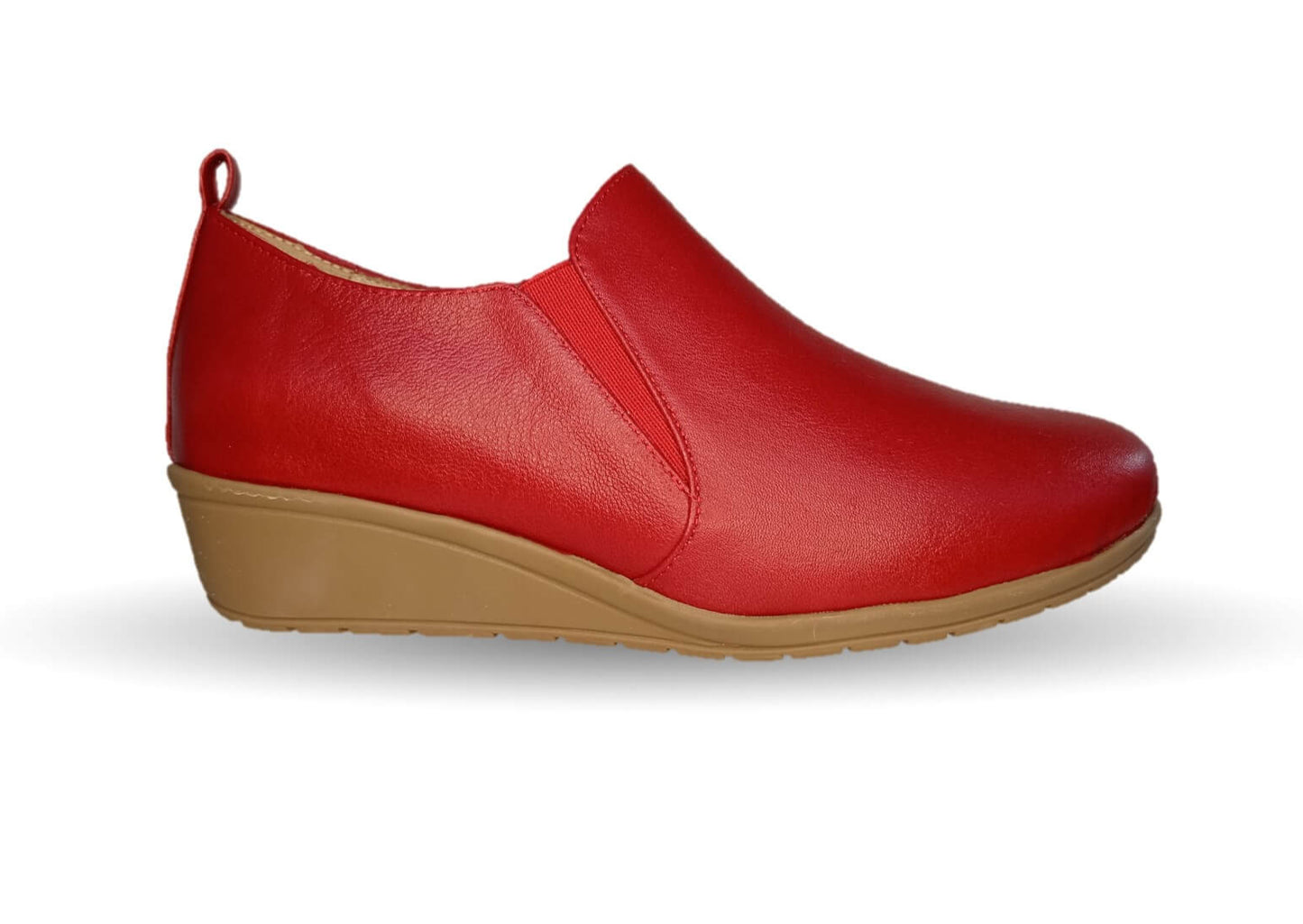 Zapato tipo Botín de Confort y Casual de piel de ternera con Shock Point Capricho 6258 Red para mujer