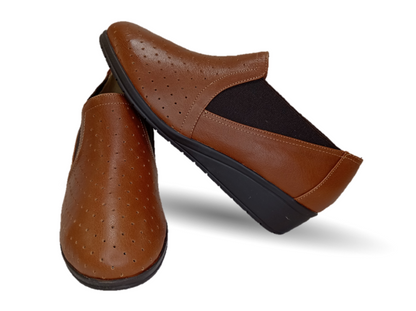 Botín de Confort y Casual de piel de ternera con Shock Point Capricho 6277 Brandy para mujer