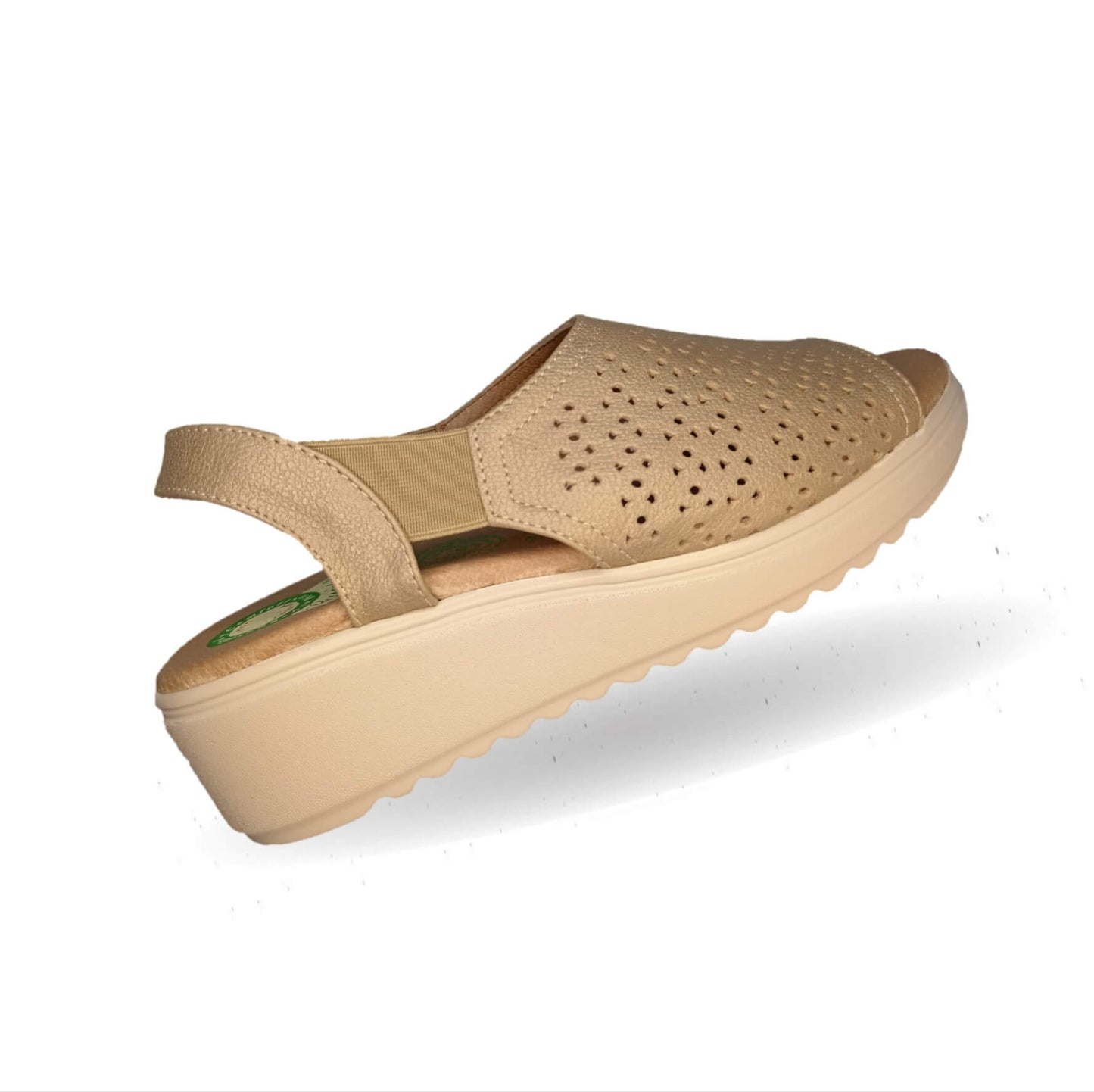 Sandalia de Confort de piel de ternera con Shock Point Capricho 70020 Patina para mujer
