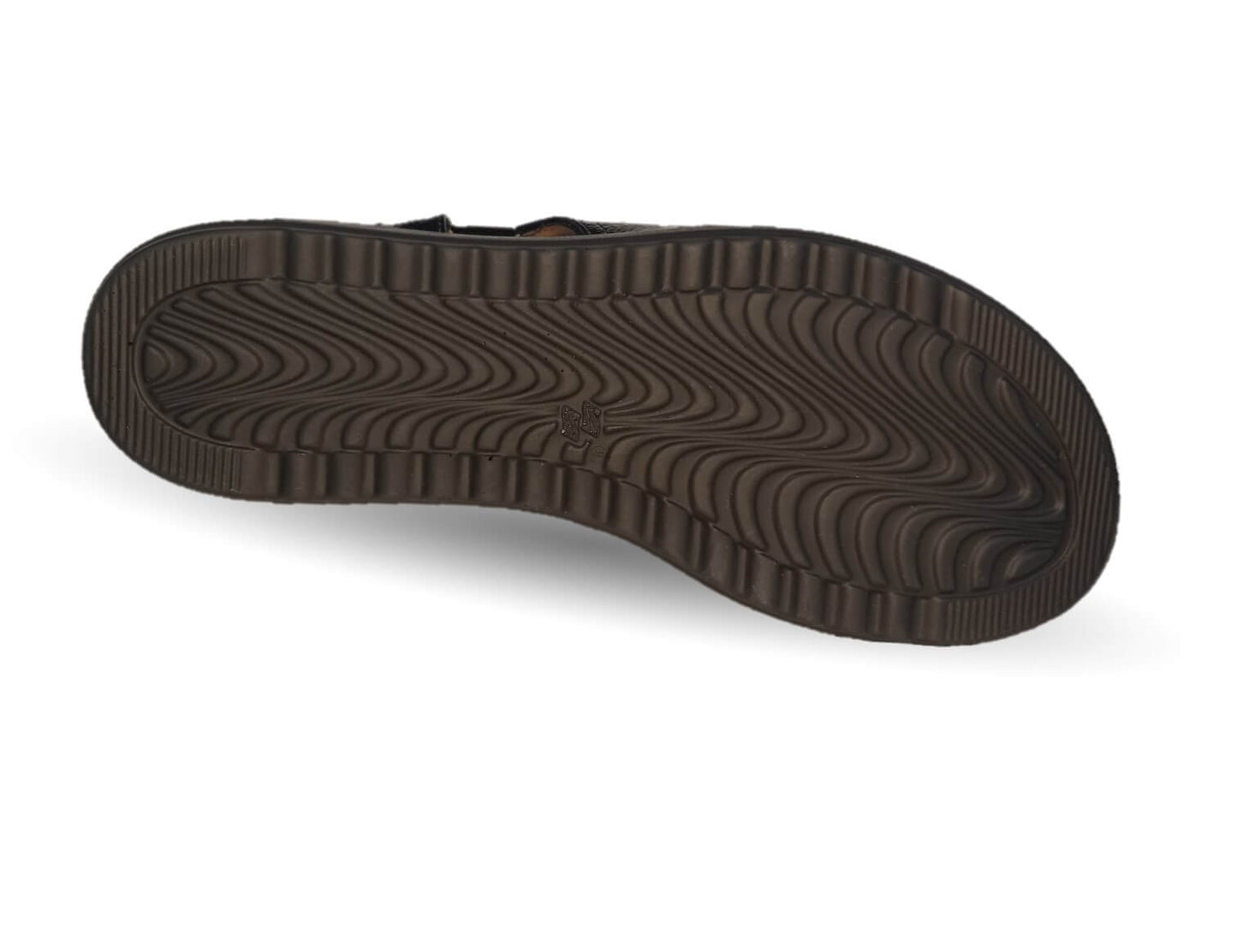 Sandalia de Confort de piel de ternera con Shock Point Capricho 70020 Charol Negro para mujer