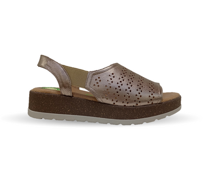Sandalia de Confort de piel de ternera con Shock Point Capricho 70020 Seda para mujer