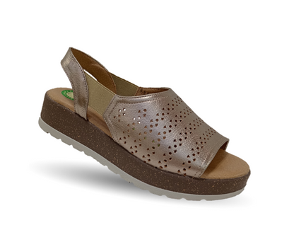 Sandalia de Confort de piel de ternera con Shock Point Capricho 70020 Seda para mujer
