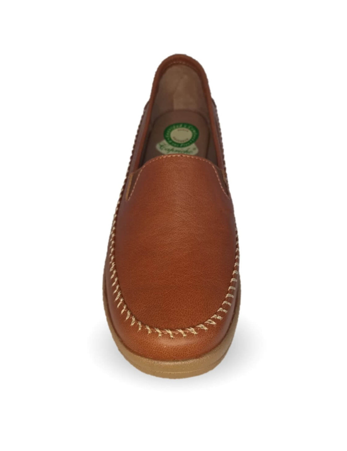 Zapato de Confort y Casual de piel de ternera con Shock Point Capricho 73014 Brandy para mujer