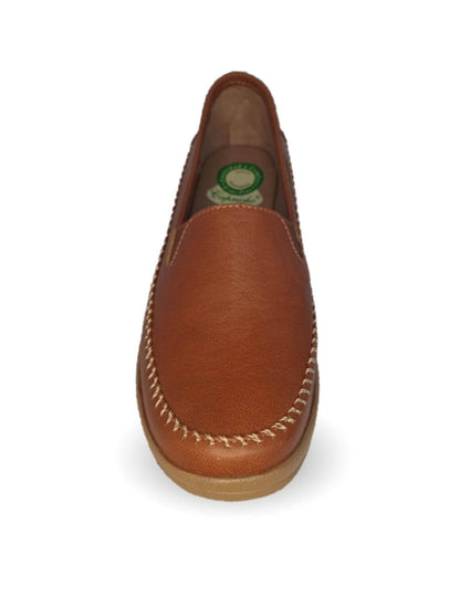Zapato de Confort y Casual de piel de ternera con Shock Point Capricho 73014 Brandy para mujer