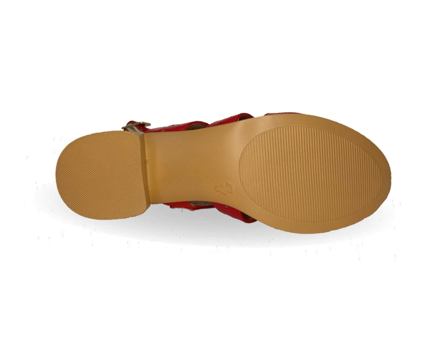 Sandalia de Confort de piel de ternera con Shock Point Capricho 78004 Rojo para mujer