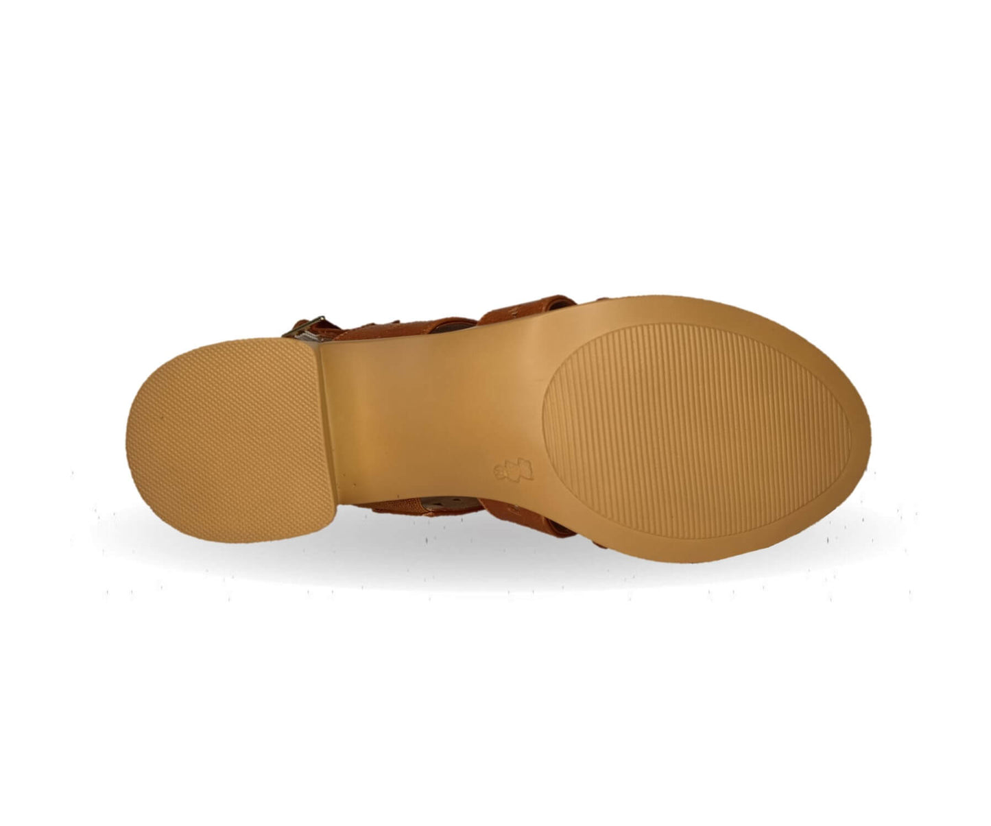 Sandalia de Confort de piel de ternera con Shock Point Capricho 78004 Brandy para mujer