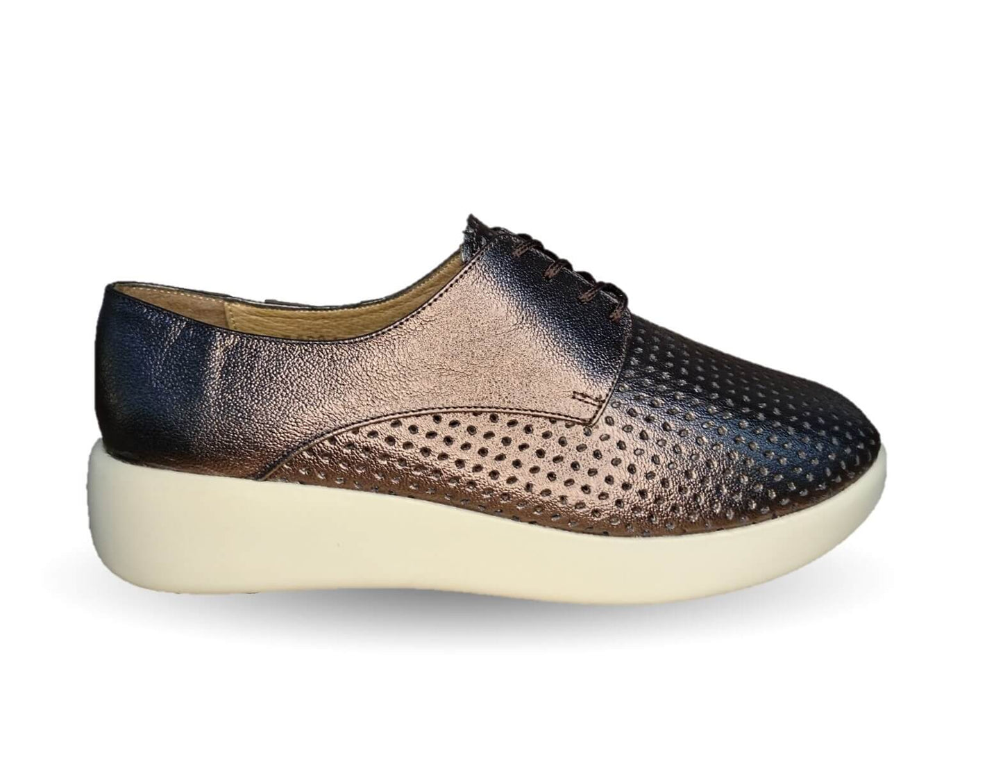 Tenis Urbano Sneakers de piel de ternera con Shock Point Capricho 86004 Fit Imán para mujer