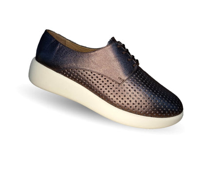 Tenis Urbano Sneakers de piel de ternera con Shock Point Capricho 86004 Fit Imán para mujer
