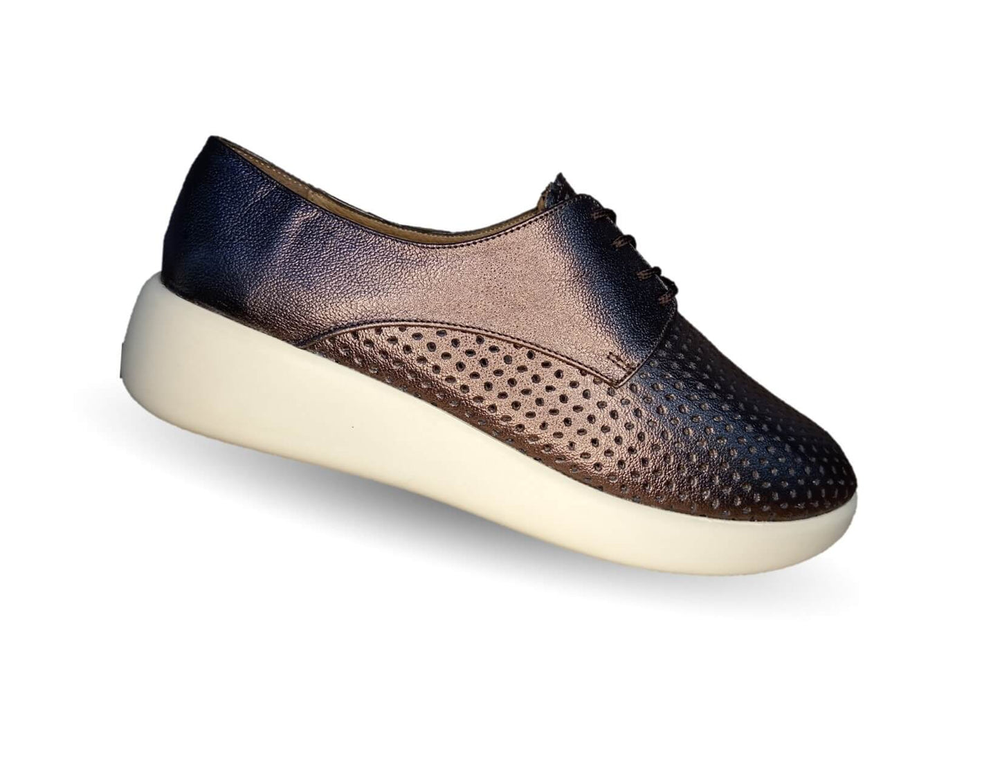 Tenis Urbano Sneakers de piel de ternera con Shock Point Capricho 86004 Fit Imán para mujer