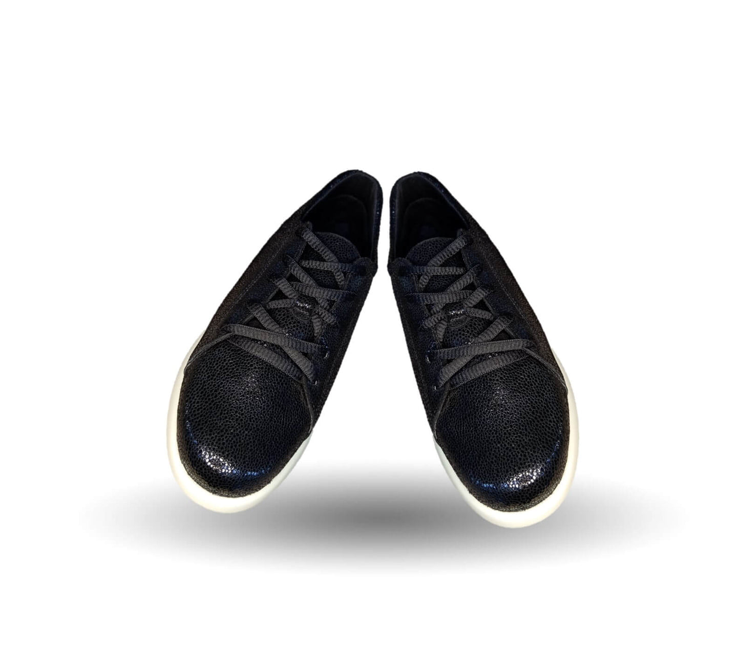 Tenis Urbano Sneakers de piel de ternera con Shock Point Capricho 86006 Negro para mujer