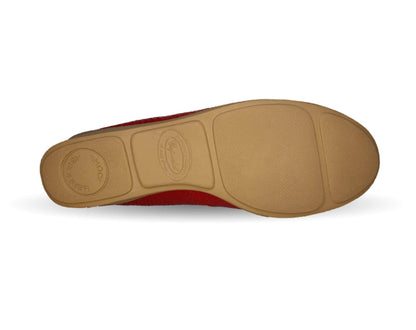 Zapato de Confort y Casual de piel de ternera con Shock Point Capricho 92 Rojo para mujer