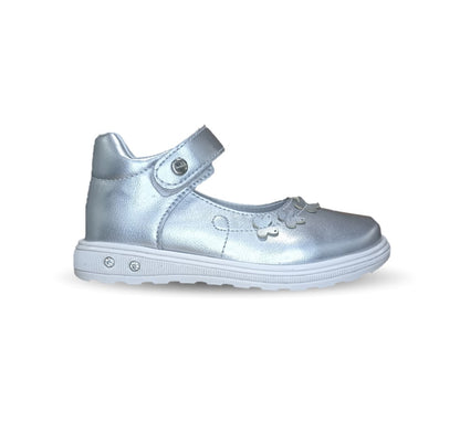 Zapato Casual con contactel Chabelo 181 Plata para niña