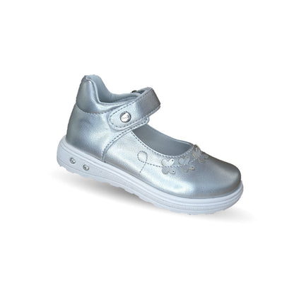 Zapato Casual con contactel Chabelo 181 Plata para niña
