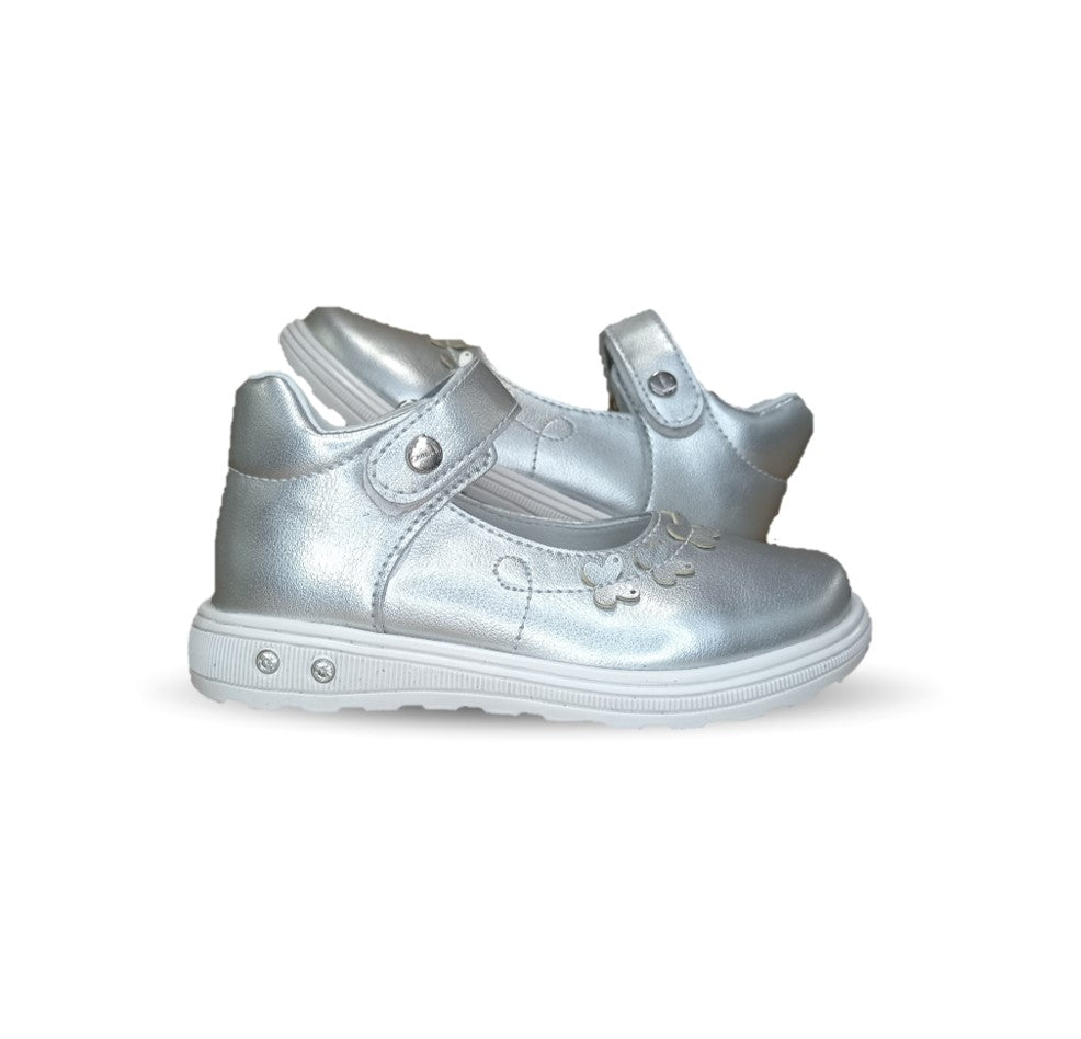Zapato Casual con contactel Chabelo 181 Plata para niña