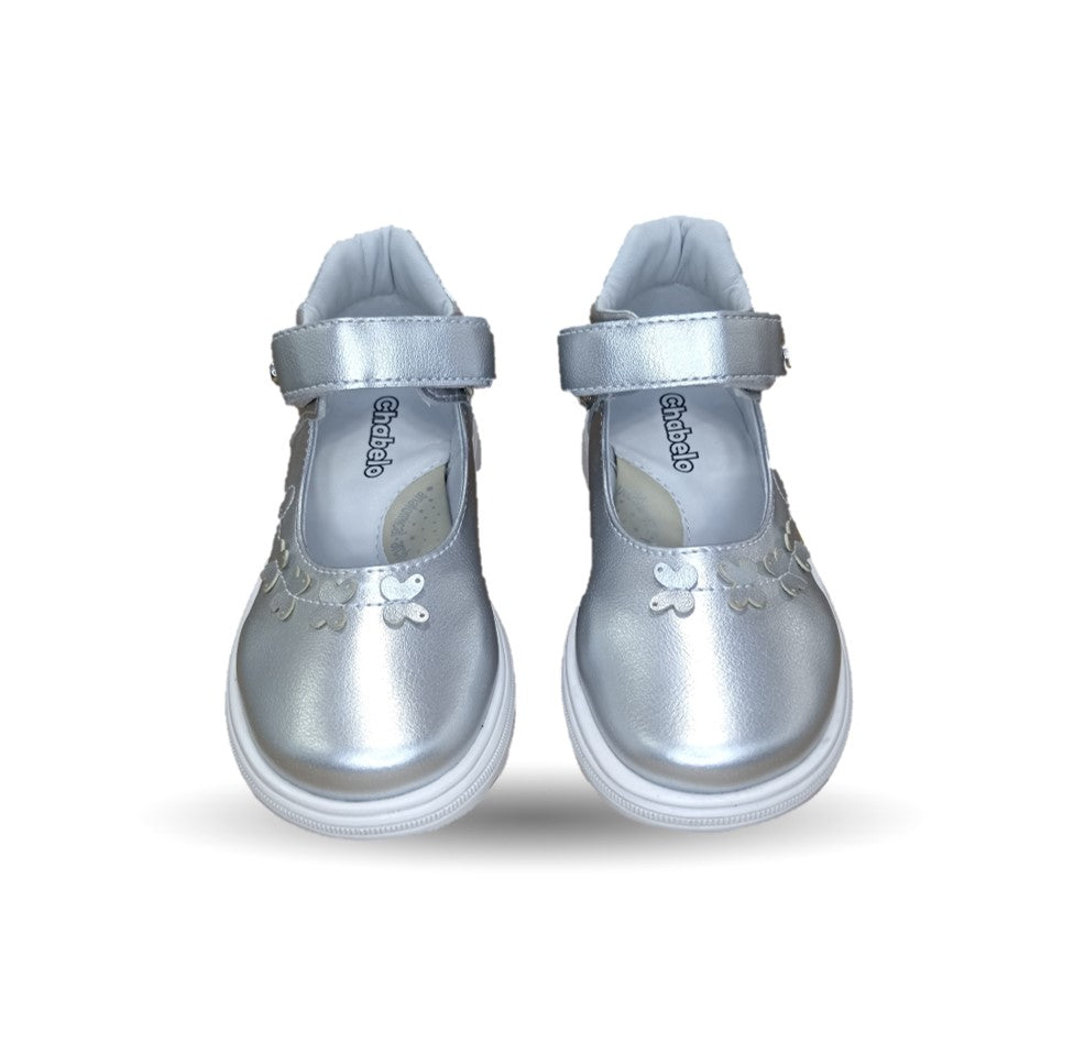 Zapato Casual con contactel Chabelo 181 Plata para niña