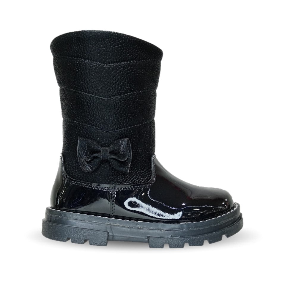 Bota Casual Chabelo con cierre interno 618 Charol Negro para niña