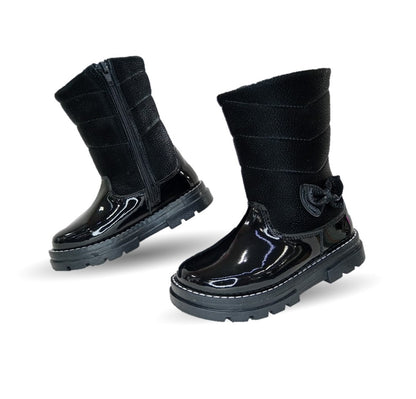 Bota Casual Chabelo con cierre interno 618 Charol Negro para niña