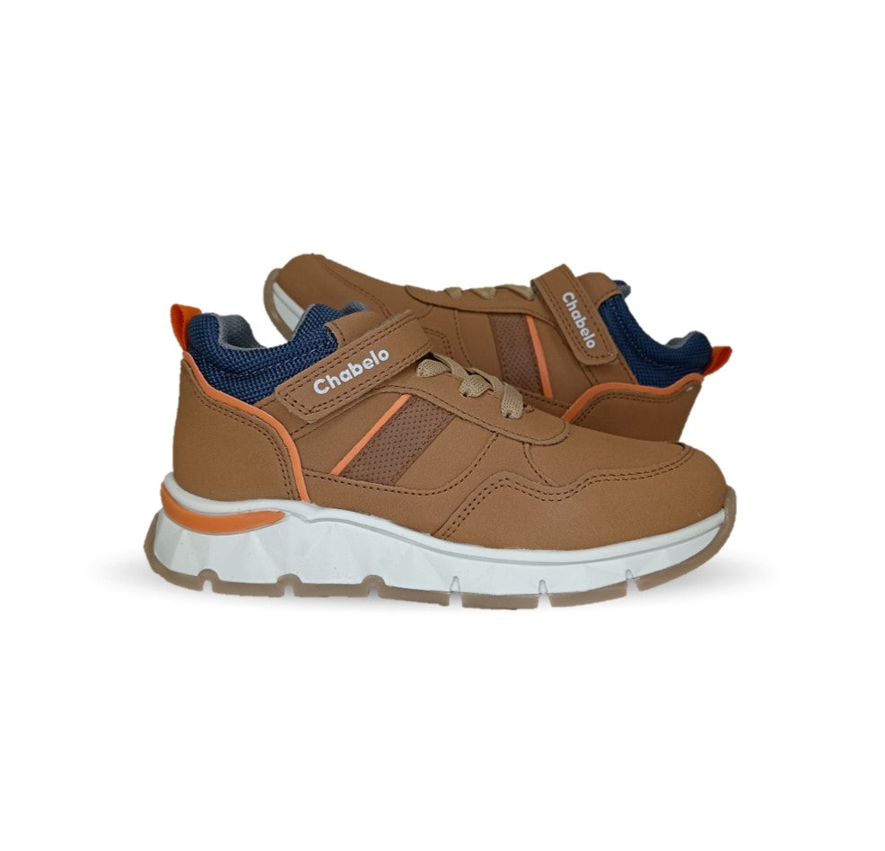 Zapato Casual con agujetas Chabelo 626 Café para niño