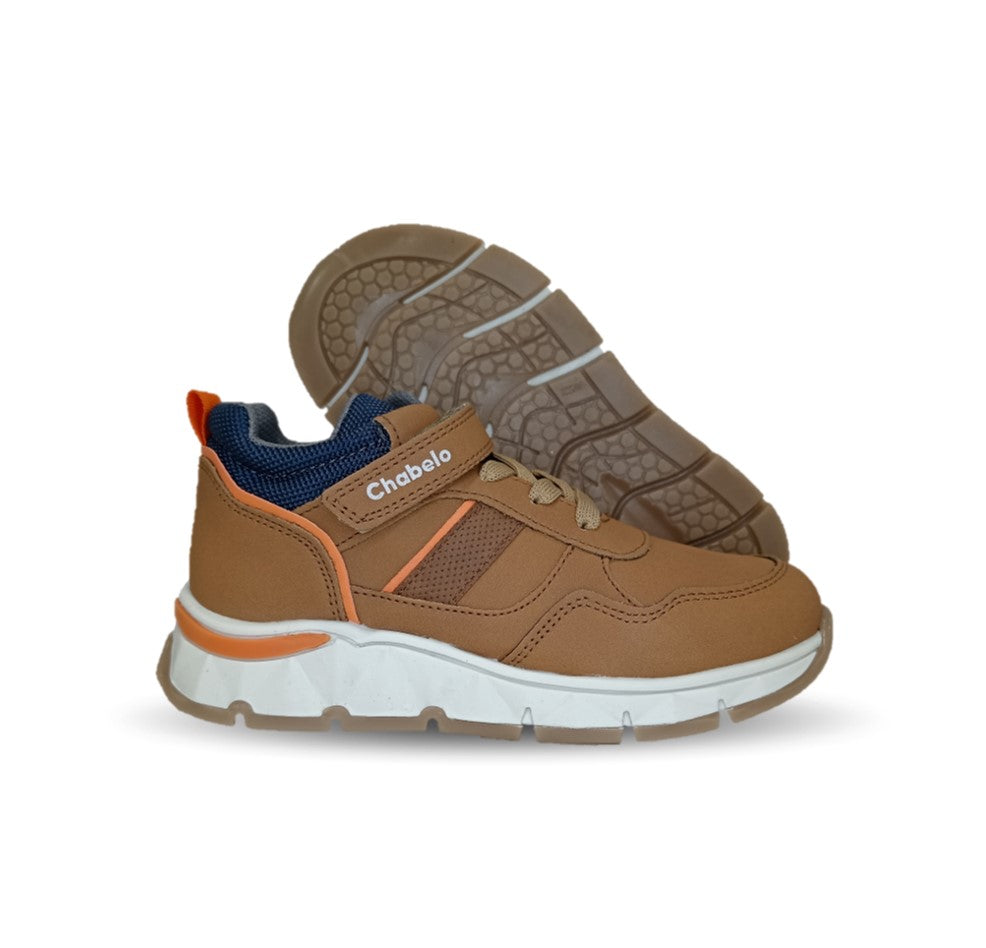 Zapato Casual con agujetas Chabelo 626 Café para niño