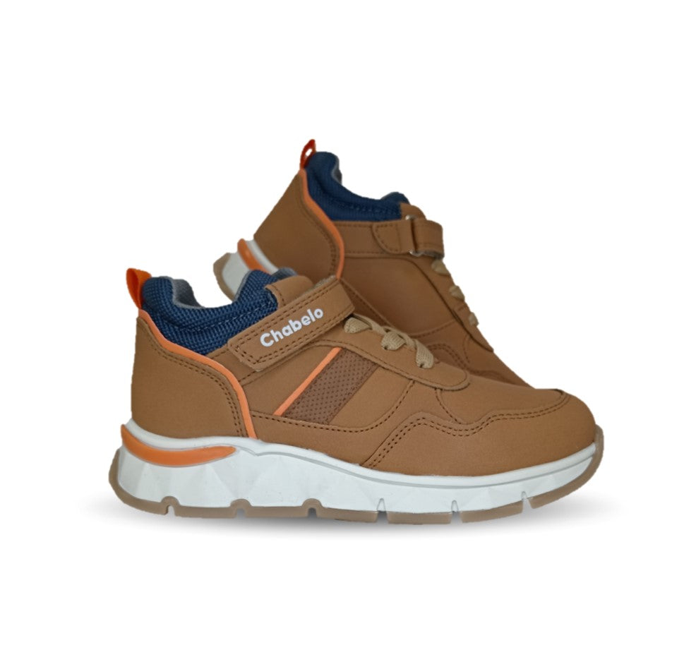 Zapato Casual con agujetas Chabelo 626 Café para niño